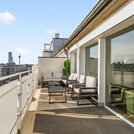Exclusive Penthouse - Loft With Private Parking Overlooking Cathedral 公寓 科隆